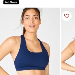 Fabletics boost sports bra in marina/navy blue size small
